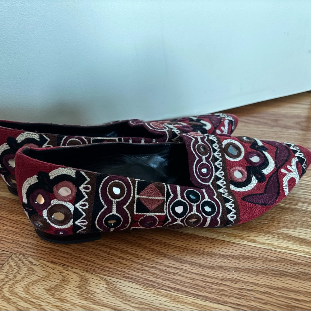 BURBERRY PRORSUM Embroidered Slip-On Loafers S 38.5